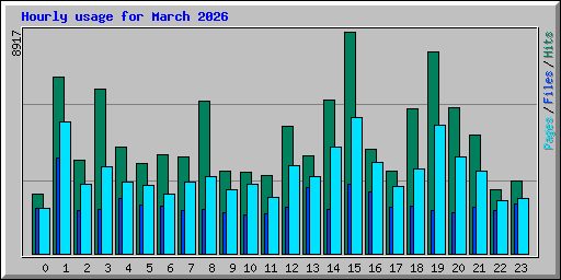 Hourly usage for March 2026